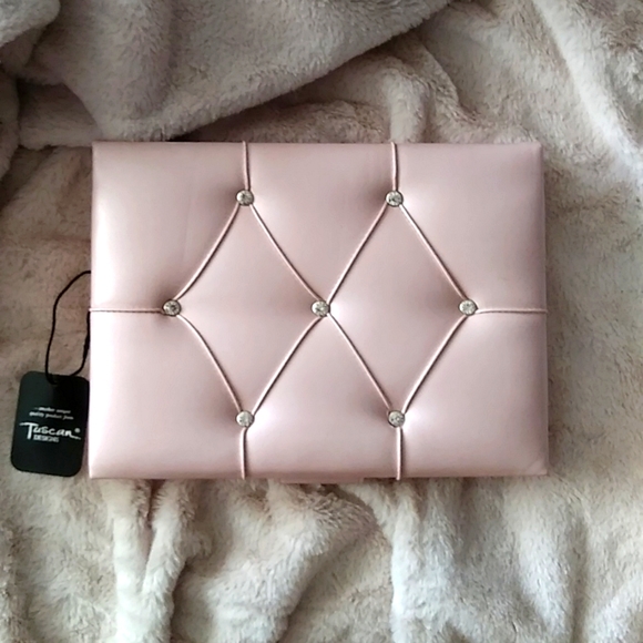 Tuscan Designs Other - Tuscan Designs Pink Jewelry Box with Rhinestones on Lid